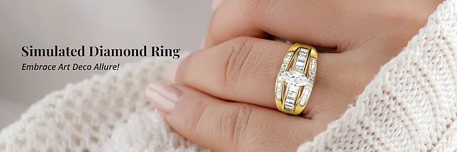 Simulated Diamond Ring Banner