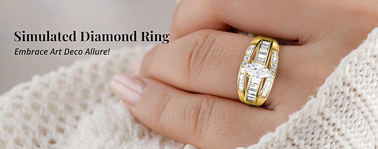 Simulated Diamond Ring Banner