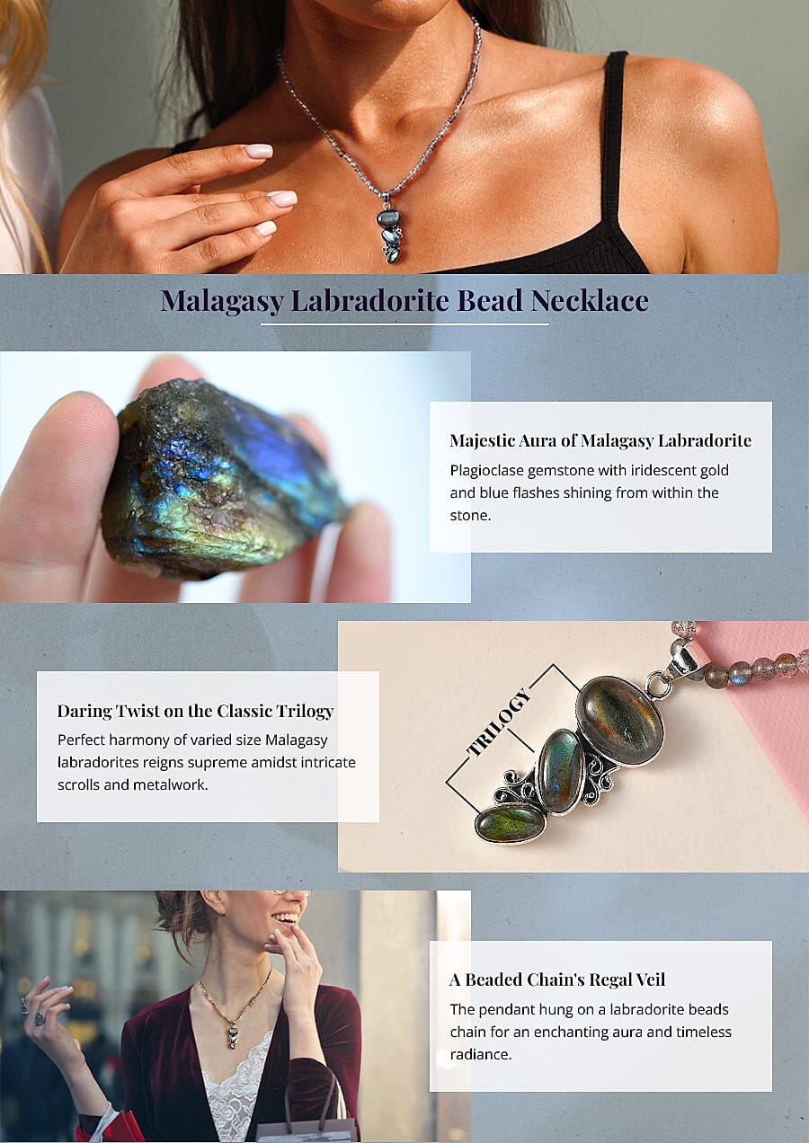 Malagasy Labradorite Bead Necklace Banner