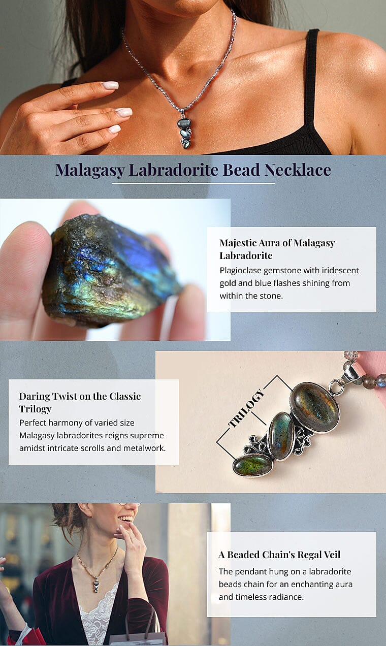Malagasy Labradorite Bead Necklace Banner