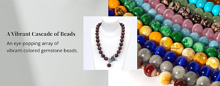 A Vibrant Cascade of Beads Banner