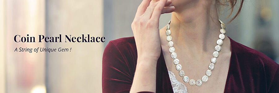 Coin Pearl Necklace Banner