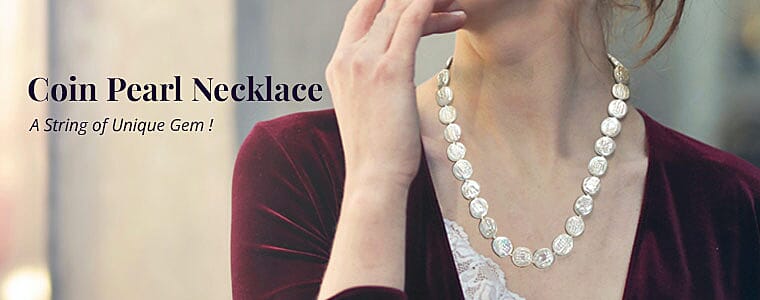Coin Pearl Necklace Banner