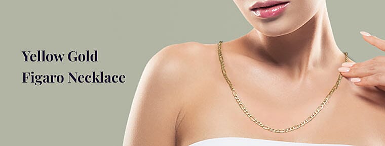 Yellow Gold Figaro Necklace Banner