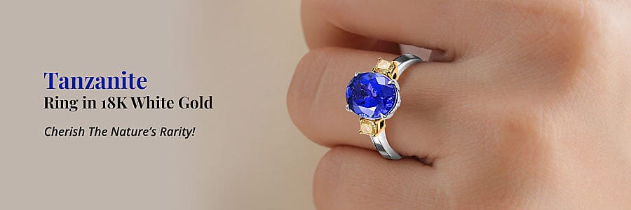 Tanzanite Ring in 18K White Gold Banner