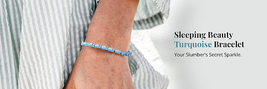 Premium Sleeping Beauty Turquoise Bracelet Banner