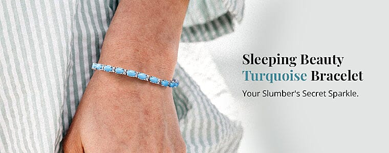 Premium Sleeping Beauty Turquoise Bracelet Banner