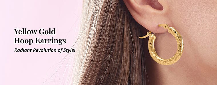 Yellow Gold Hoop Earrings Banner