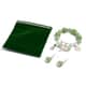 Green Chroma, Austrian Crystal Charm Stretch Bracelet and Earrings in Silvertone and Stainless Steel with Velvet Pouch image number 0