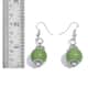 Green Chroma, Austrian Crystal Charm Stretch Bracelet and Earrings in Silvertone and Stainless Steel with Velvet Pouch image number 3