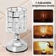 Silver Color Iron Rhombus Shape Table Lamp with Two Pin Plug (Bulb Included) image number 2