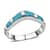 Santa Fe Style Kingman Turquoise Band Ring in Sterling Silver| Boho Western Turquoise Jewelry for Women| Wishbone Engagement Band 1.75 ctw
