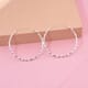 Sterling Silver Twisted Hoop Earrings 4.40 Grams image number 1