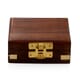 Handcrafted Wooden Box With Built in Silvertone Compass image number 0