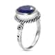 Artisan Crafted Lapis Lazuli Solitaire Ring in Sterling Silver (Size 7.0) 2.75 ctw image number 5