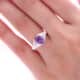 Bolivian Amethyst Solitaire Ring in Sterling Silver 1.65 ctw image number 1