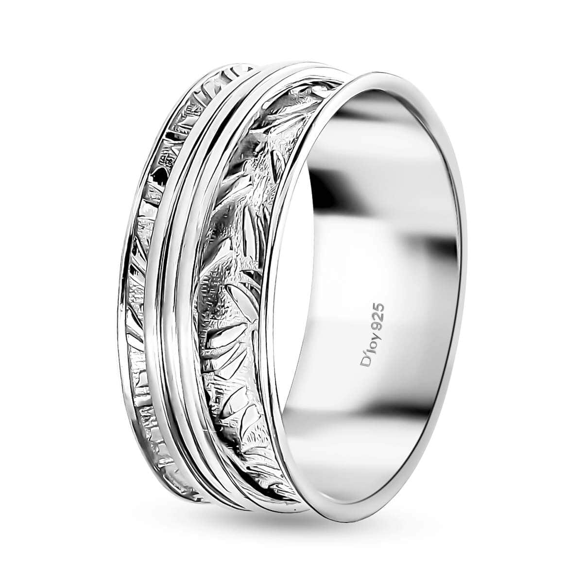Sterling Silver Spinner Ring, Anxiety Ring for Women, Fidget Rings for Anxiety for Women, Stress Relieving Anxiety Ring (Size 10.0) (7.90 g) image number 5