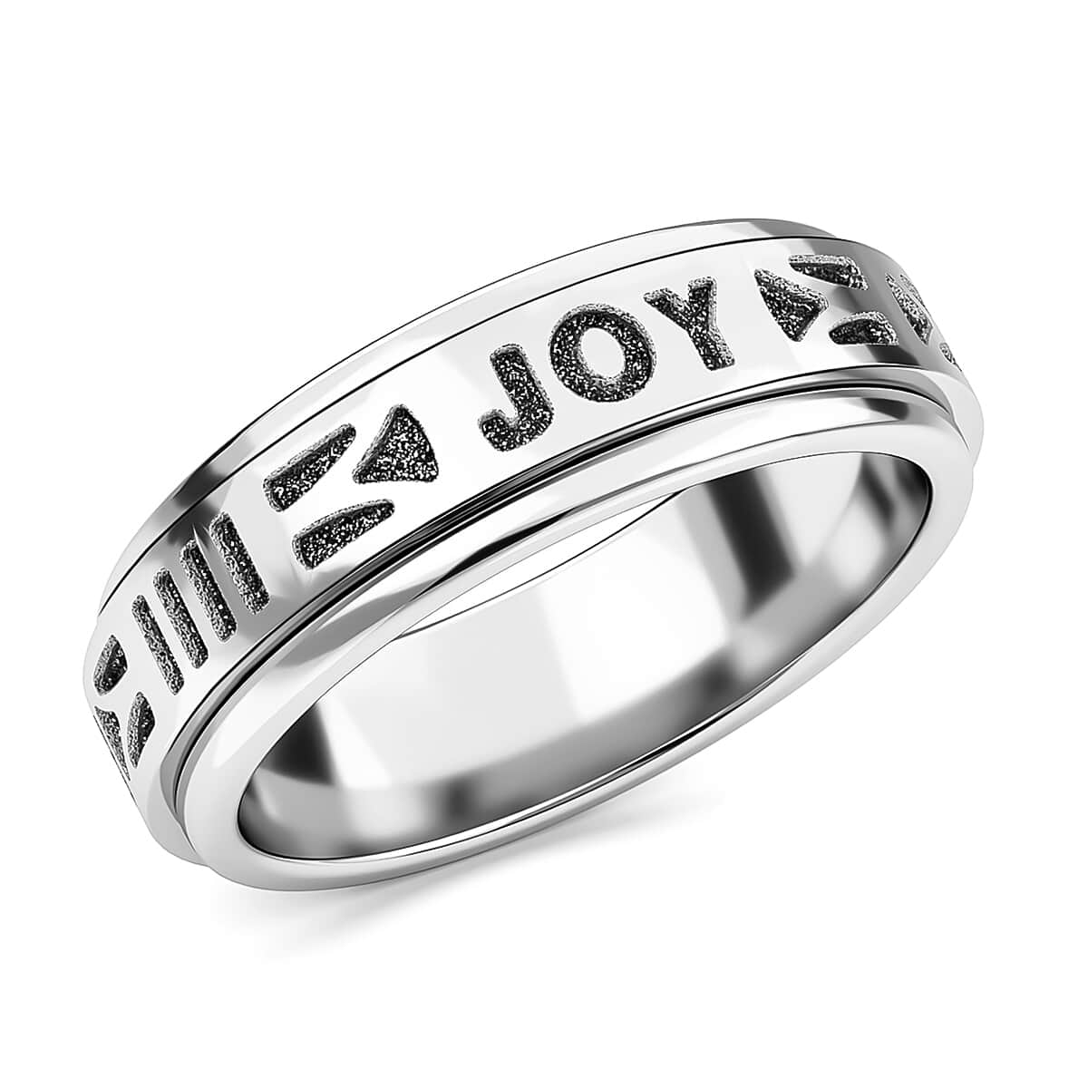 Sterling Silver Joy Spinner Ring, Anxiety Ring for Women, Fidget Rings for Anxiety for Women, Stress Relieving Anxiety Ring (Size 5.0) (4.35 g) image number 0