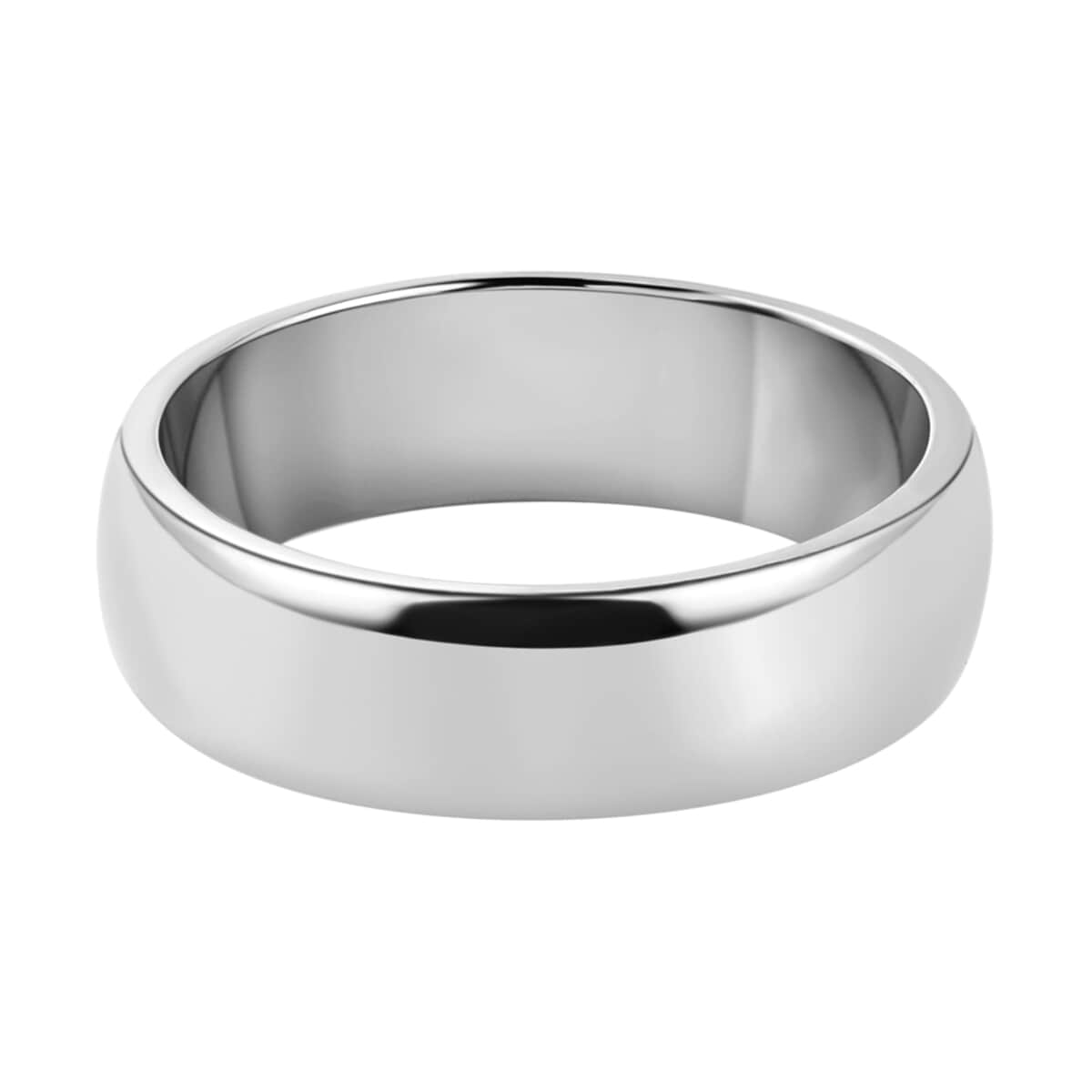 Personalized Platinum Over Sterling Silver 5mm Band Ring (Size 10.0) 4.10 Grams image number 0