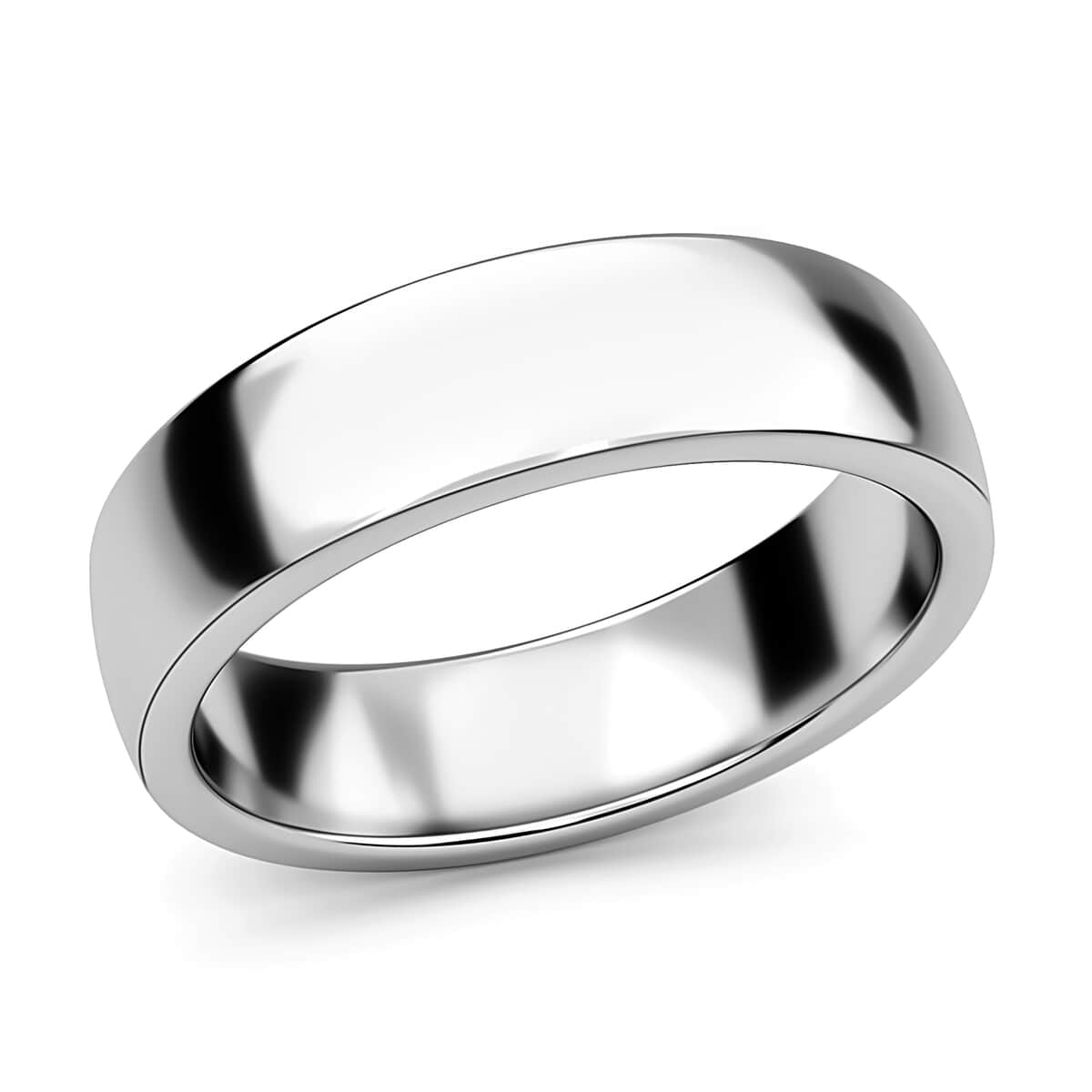 Personalized Platinum Over Sterling Silver 5mm Band Ring (Size 10.0) 4.10 Grams image number 3