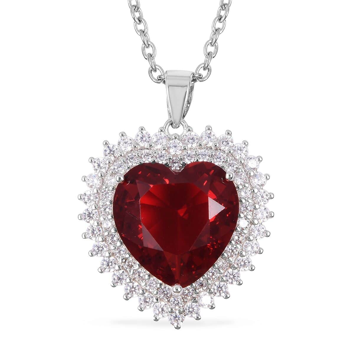 Red Heart Diamond Necklace