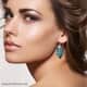 Abalone Shell Dangle Earrings in Sterling Silver| Drop Silver Earrings| Beach Fashion Jewelry image number 2