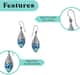 Abalone Shell Dangle Drop Earrings For Women in Sterling Silver image number 4