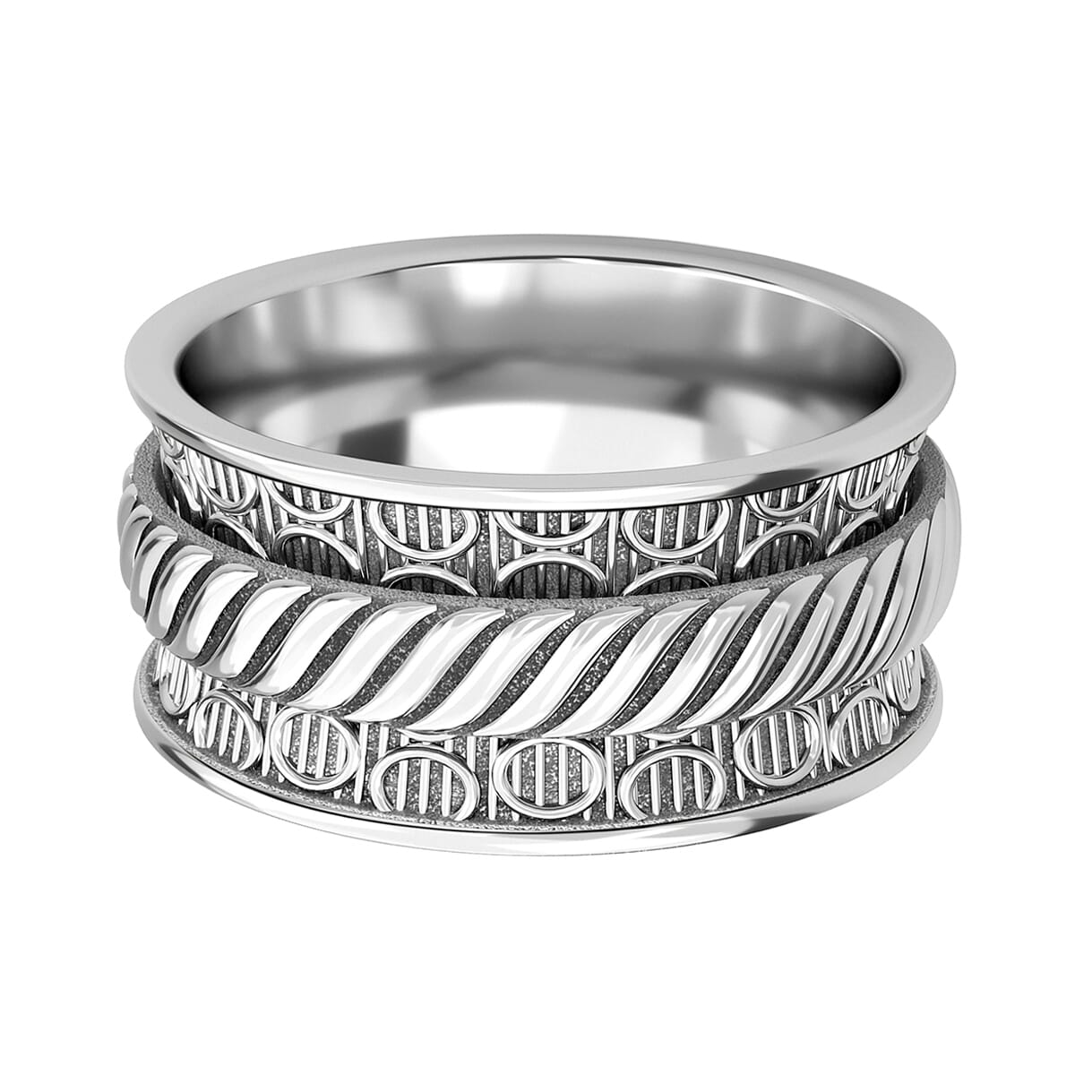 Sterling Silver Spinner Ring, Anxiety Ring for Women, Fidget Rings for Anxiety for Women, Stress Relieving Anxiety Ring (Size 8.0) (4.75 g) image number 6