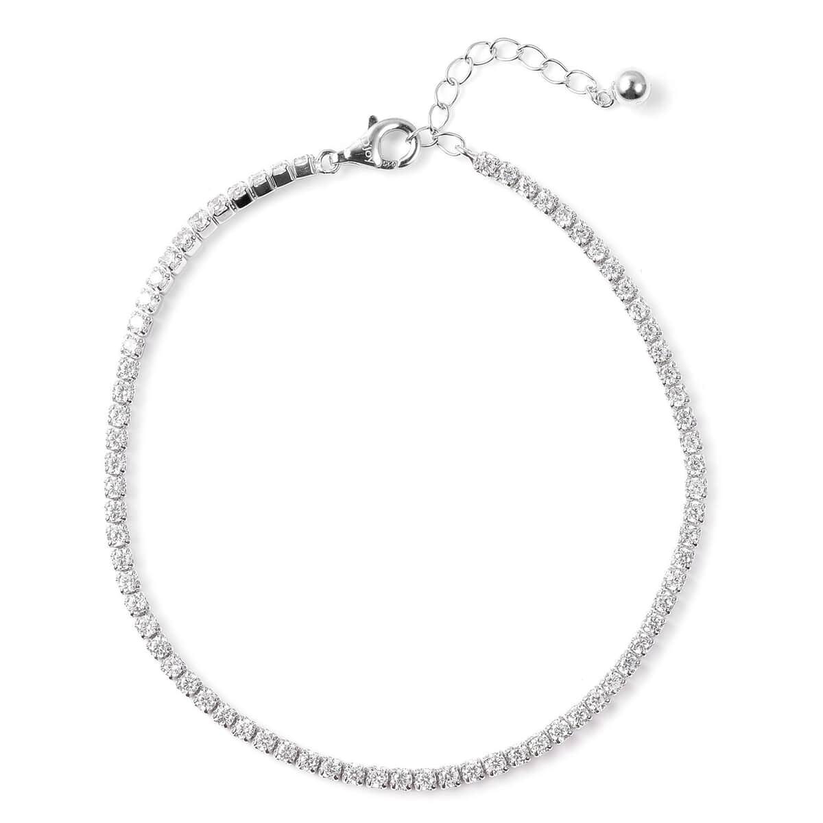 Simulated Diamond Tennis Bracelet in Sterling Silver (7-8In) 3.00 ctw image number 4