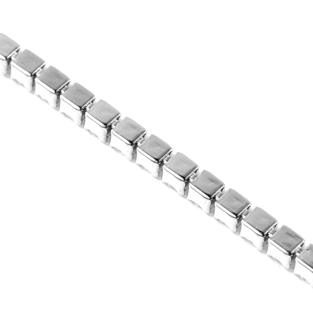 Simulated Diamond Tennis Bracelet in Sterling Silver (7-8In) 3.00 ctw image number 5