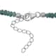 Grandidierite Facet Beaded Necklace 18-20 Inches in Platinum Over Sterling Silver 125.00 ctw  image number 4
