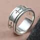 Sterling Silver Cross Engraved Spinner Ring (Size 8.0) 4.75 Grams image number 1