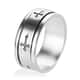 Sterling Silver Cross Engraved Spinner Ring (Size 8.0) 4.75 Grams image number 3