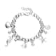 Multi Charms Bracelet in Stainless Steel (7-8In) image number 0