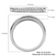 Diamond Row Band Ring in Platinum Over Sterling Silver, Wedding Band Rings For Women, Promise Ring 0.25 ctw image number 6