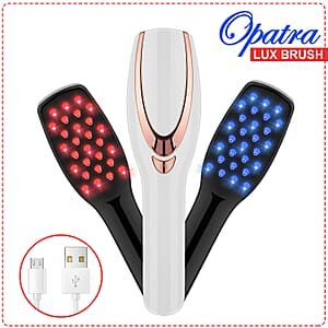 Opatra Lux Hair Brush Light & Massage Therapy with USB Charger
