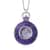 EON 1962 Purple Jade (D) Swiss Movement Sterling Silver Pocket Watch with Stainless Steel Back and Chain (32 in) 115.00 ctw