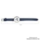 STRADA Austrian Crystal Japanese Movement Watch in Silvertone with Navy Blue Vegan Leather Strap image number 6
