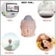 Beige Ceramic Buddha Head Tealight Candle Holder with Aromatherapy Oil Burner image number 3