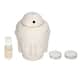 Beige Ceramic Buddha Head Tealight Candle Holder with Aromatherapy Oil Burner image number 5
