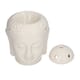 Beige Ceramic Buddha Head Tealight Candle Holder with Aromatherapy Oil Burner image number 6