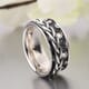 Sterling Silver Spinner Ring, Anxiety Ring for Women, Fidget Rings for Anxiety for Women, Stress Relieving Anxiety Ring (Size 6.0) (3.75 g) image number 1