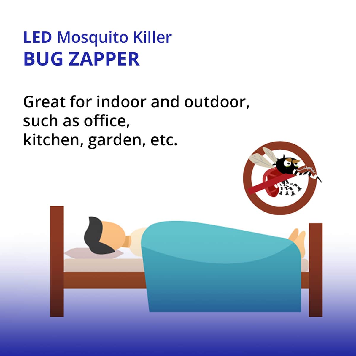 Homesmart 2 in 1 UV LED Light & Bug Zapper (15W, 1200 lumens) | Indoor Bulb Bug Zapper | Mosquito Zapper | Electric Bug Zapper Light image number 3