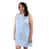Lati Fashion Sleeveless Zip Front House Dress (Cotton & Polyester, L)- Blue