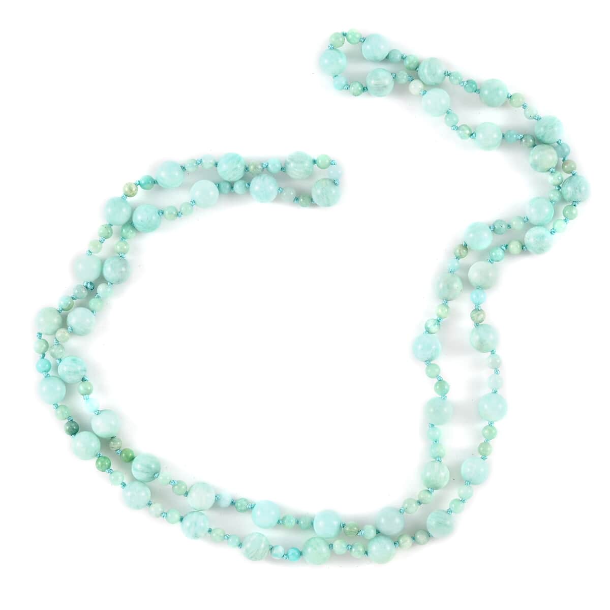 Amazonite Beaded Endless Station Necklace 34 Inches 251.00 ctw image number 0