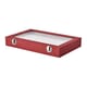 Red Faux Leather Jewelry Organizer with Acrylic Window & Latch Clasp (72 Rings Slots) image number 2