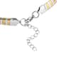 Omega Necklace 16-18 Inches in ION Plated Yellow Gold and Stainless Steel 19.40 Grams image number 2