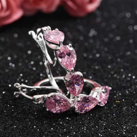 3 Sided Ring - One-Of-A-Kind Dark Pink Sapphire and Fuchsia Rhodium