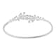 LucyQ Splash Collection Rhodium Over Sterling Silver Bangle Bracelet (7 in) 15 Grams image number 5