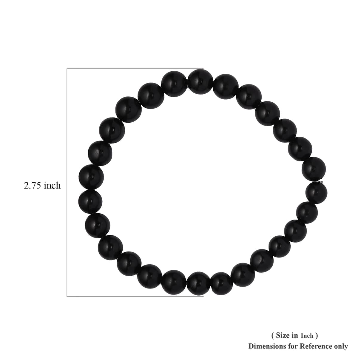 American California Black Jade Beaded Stretch Bracelet 93.40 ctw image number 4